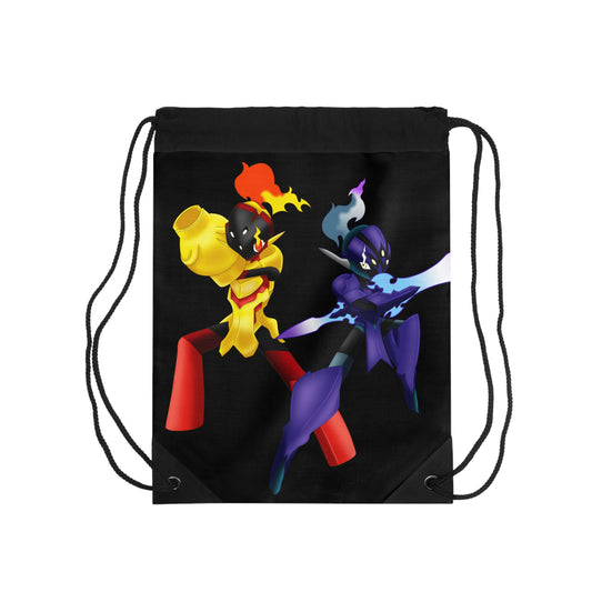 Scarlet/Violet Drawstring Bag