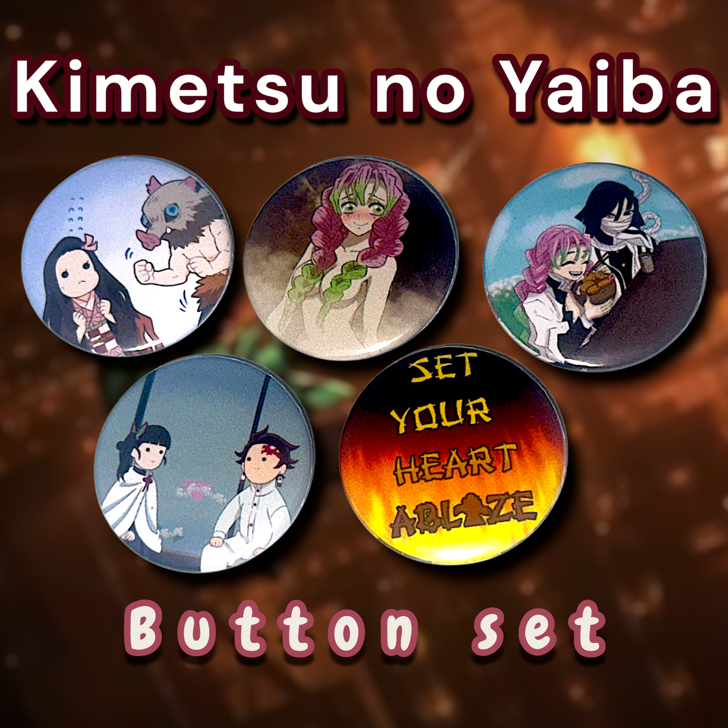 Kimetsu no Yaiba Button Set 2