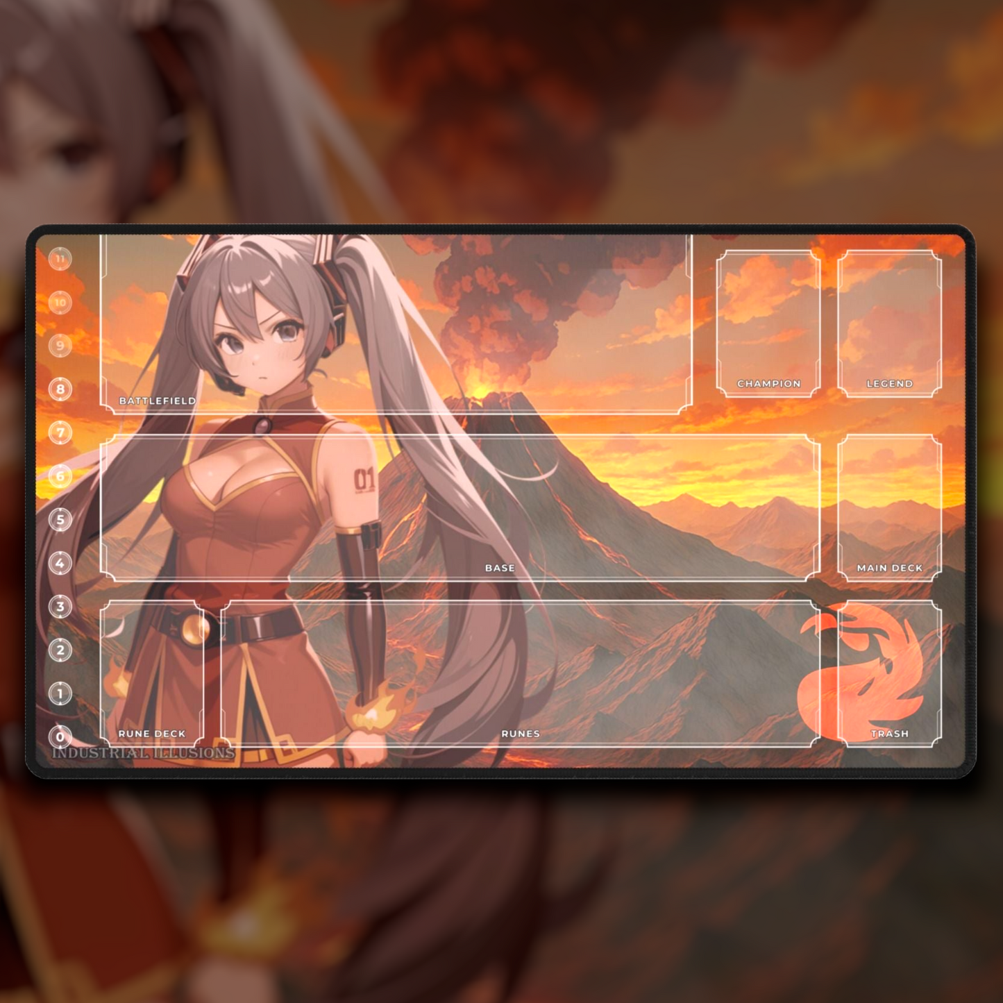 Fire Nation Hatsune Miku Mountain Playmat