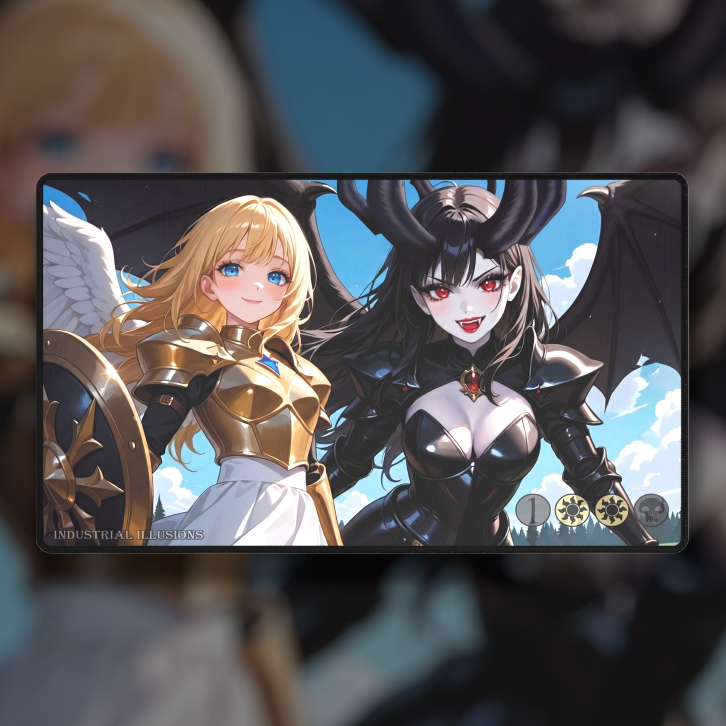 MTG Drana and Linvala - Vampire Angel Playmat