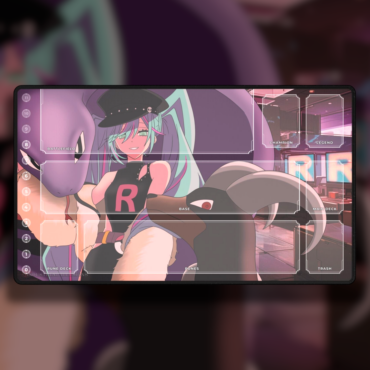 Team Rocket Admin Hatsune Miku Playmat