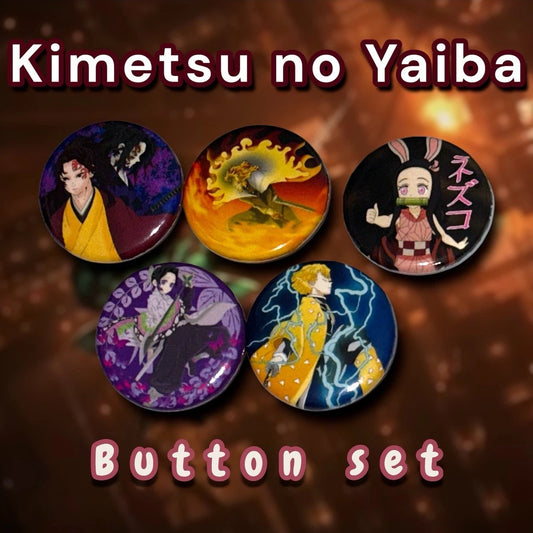 Kimetsu no Yaiba Button Set 1