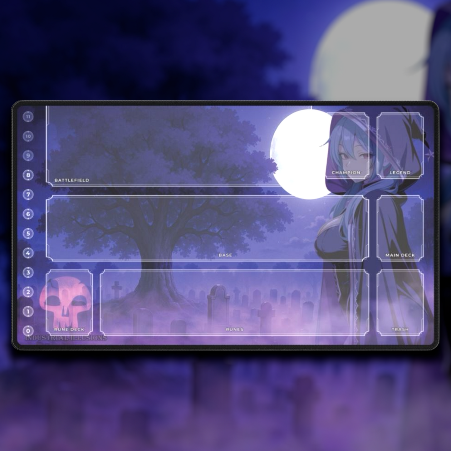 Necromancer Hatsune Miku Swamp Playmat