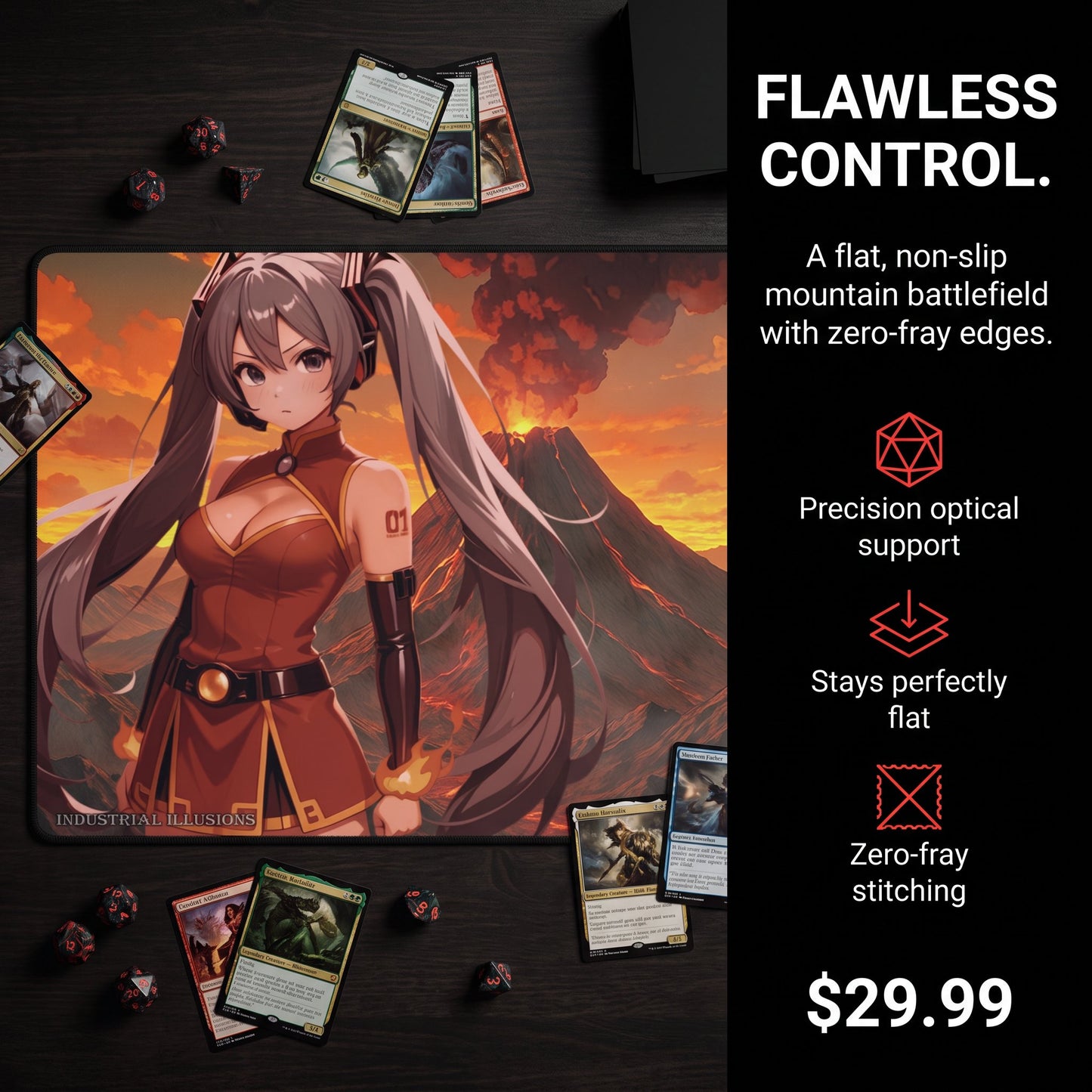 Fire Nation Hatsune Miku Mountain Playmat