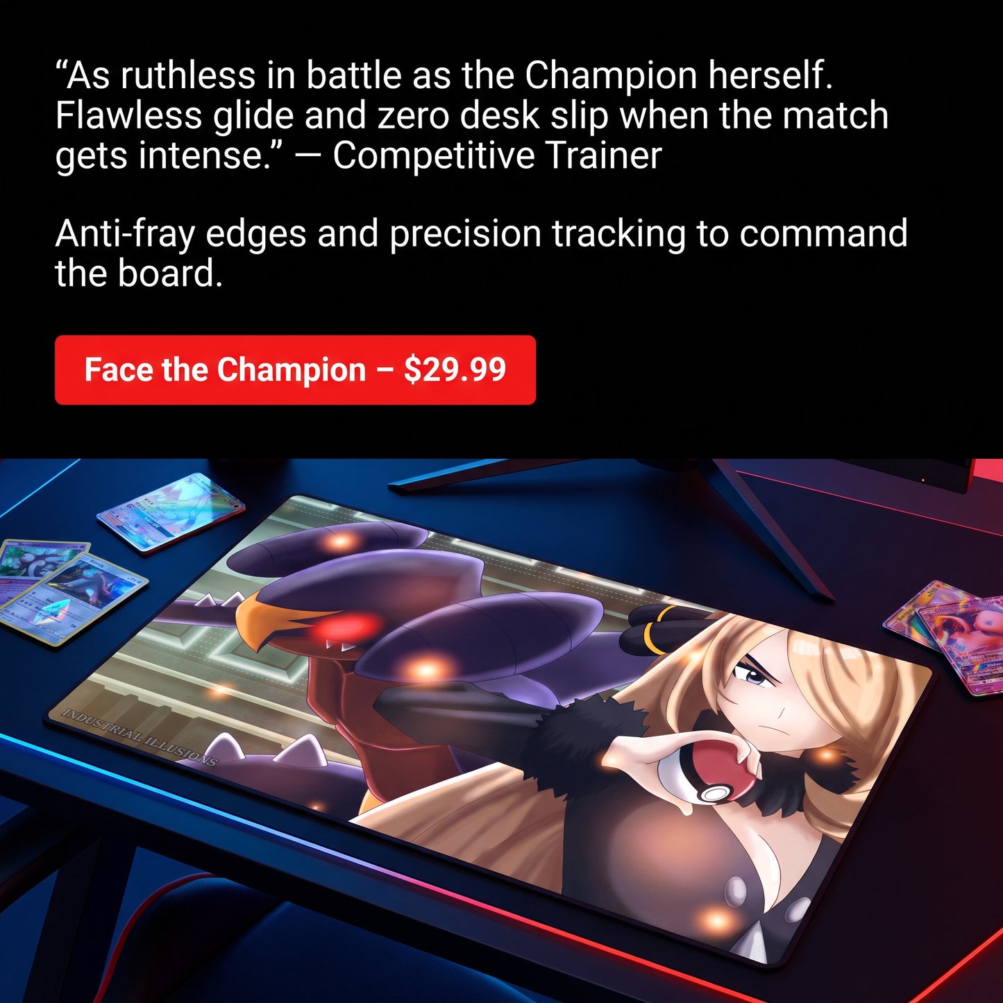Sinnoh Region Pokemon Champion Cynthia Playmat
