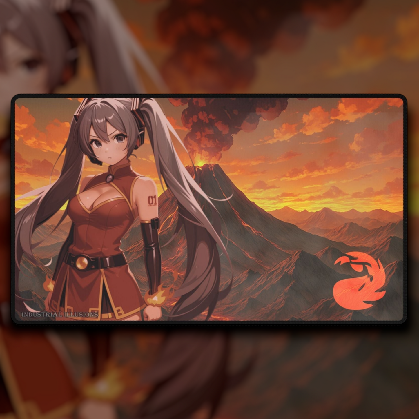 Fire Nation Hatsune Miku Mountain Playmat