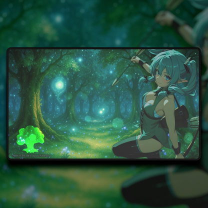 Elf Archer Hatsune Miku Forest Playmat
