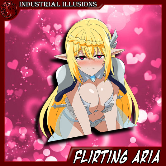 Flirting Aria Sticker - Beheneko