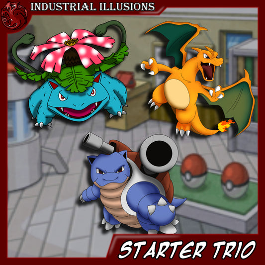 Starter Trio Stickers - Kanto